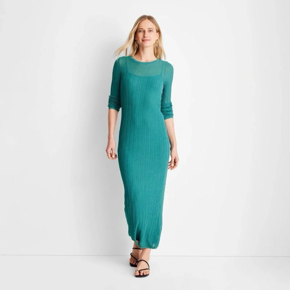 Nwt Women's Long Sleeve Sheer Midi Dress - Future
Collective with Jenny K Lopez - Picture 3 of 6